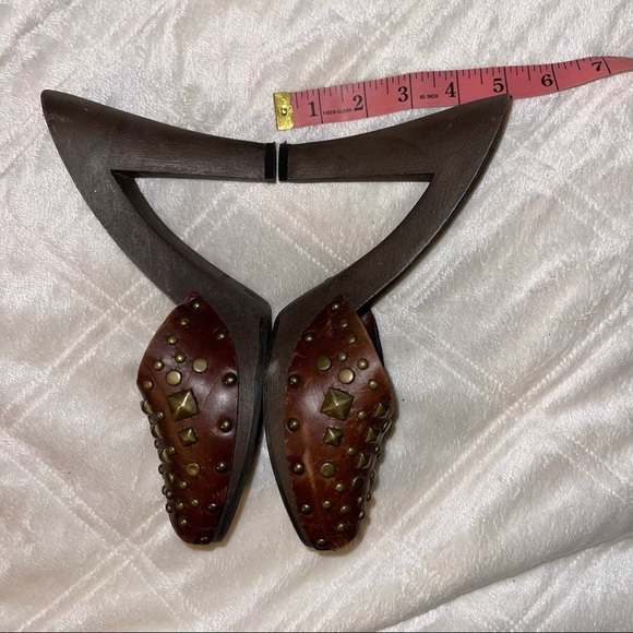 New massimo Brazil heels brown with studs size 9 - Picture 2 of 6